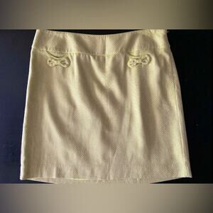 Ann Taylor LOFT Retro Green Cotton Mini Skirt sz 12